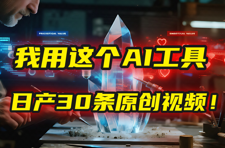 别再真人出镜了！我用这个AI工具，1张照片就能日产30条原创视频！网创吧-网创项目资源站-副业项目-创业项目-搞钱项目网创吧
