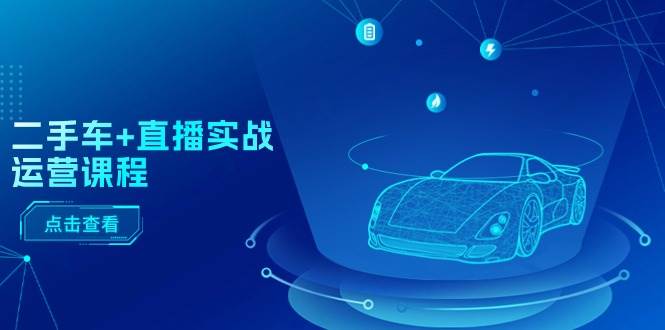 二手车+直播实战运营课程:直播推荐/短视频推荐/千川投放/直播全流程网创吧-网创项目资源站-副业项目-创业项目-搞钱项目网创吧