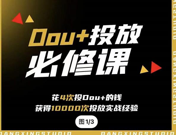 代同学DOU+投放训练营,用付费流量撬动大额自然流量,过得超额变现转化网创吧-网创项目资源站-副业项目-创业项目-搞钱项目网创吧