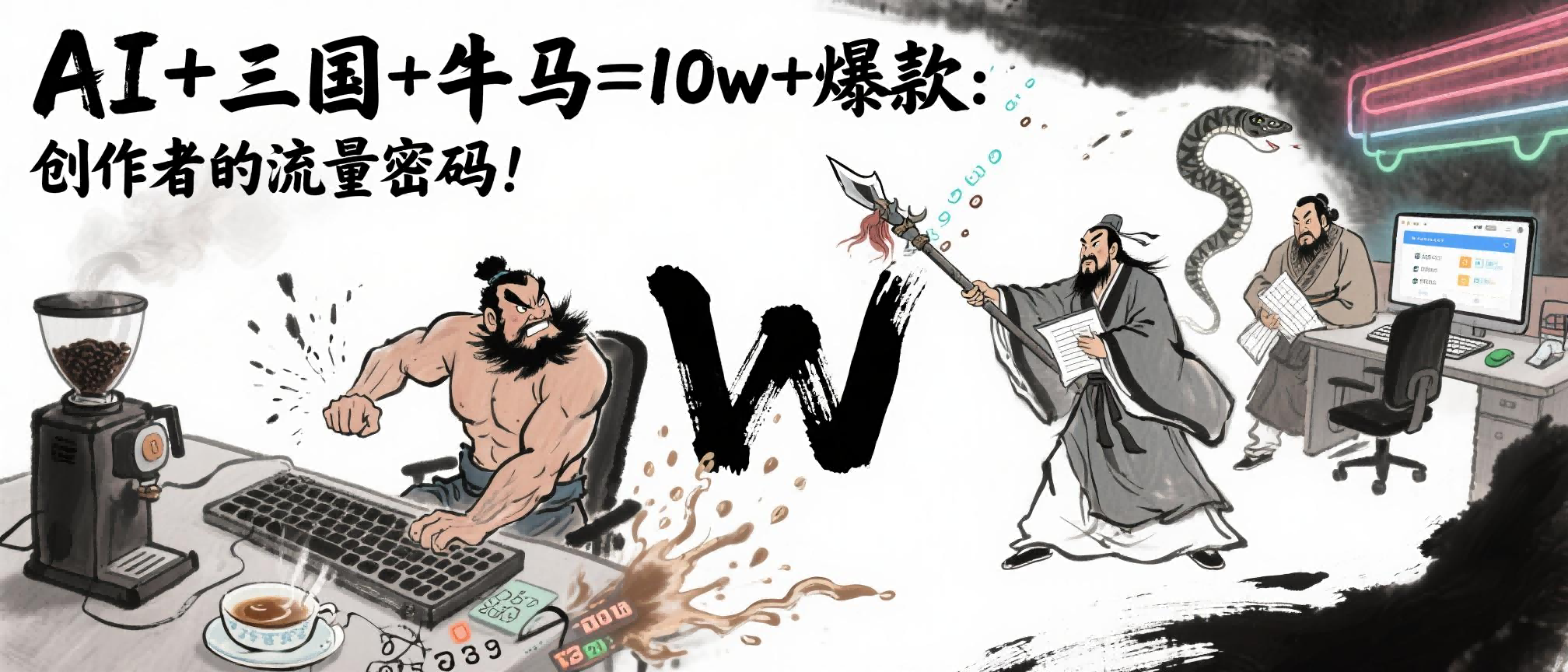 AI+三国+牛马=10w+爆款：创作者的流量密码！网创吧-网创项目资源站-副业项目-创业项目-搞钱项目网创吧