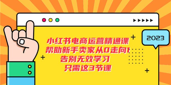 小红书电商·运营精通课,帮助新手卖家从0走向1 告别无效学习(7节视频课)网创吧-网创项目资源站-副业项目-创业项目-搞钱项目网创吧