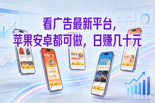 看广告最新平台，苹果安卓都可做，日赚几十元网创吧-网创项目资源站-副业项目-创业项目-搞钱项目网创吧